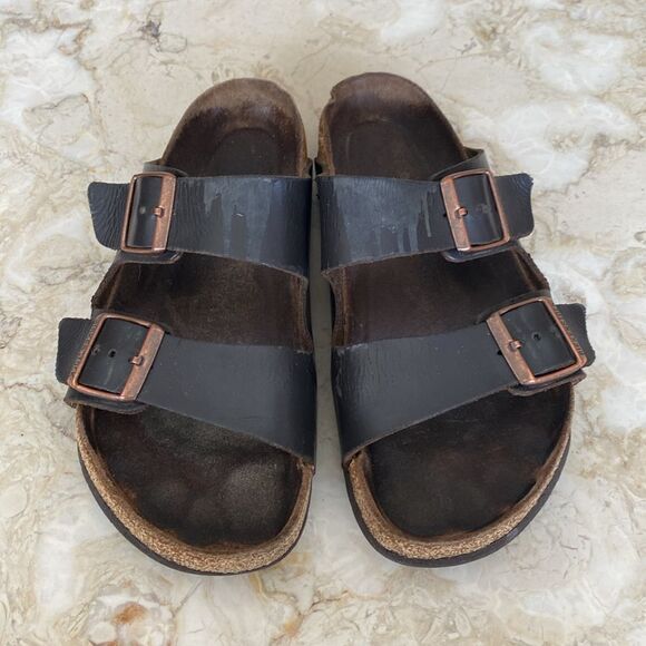 Birkenstock Arizona Soft Footbed Leather Sandals Unisex - Picture 4 of 15